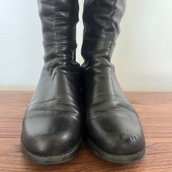Stuart Weitzman Black #5050 Over The Knee Boot Scuffs Size 5.5 Chic Gossip Girl - Picture 5 of 11